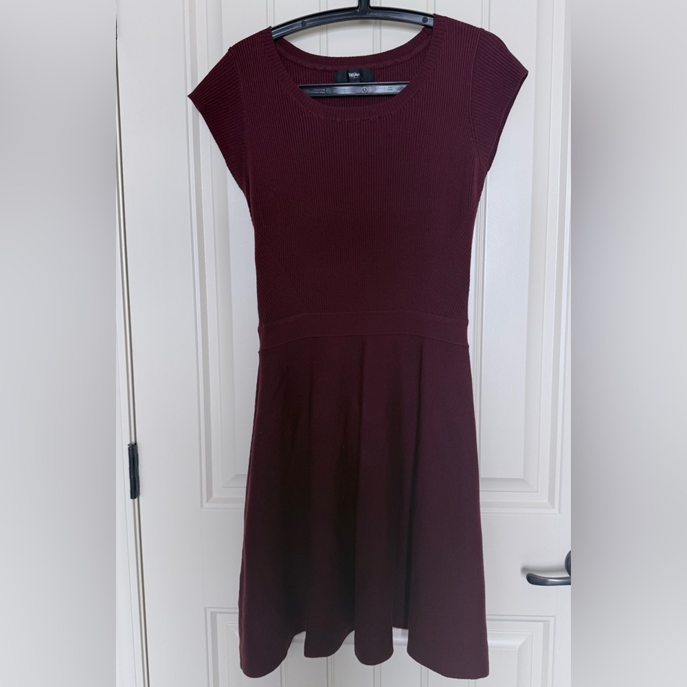 Mossimo Burgundy Long Sleeve Dress